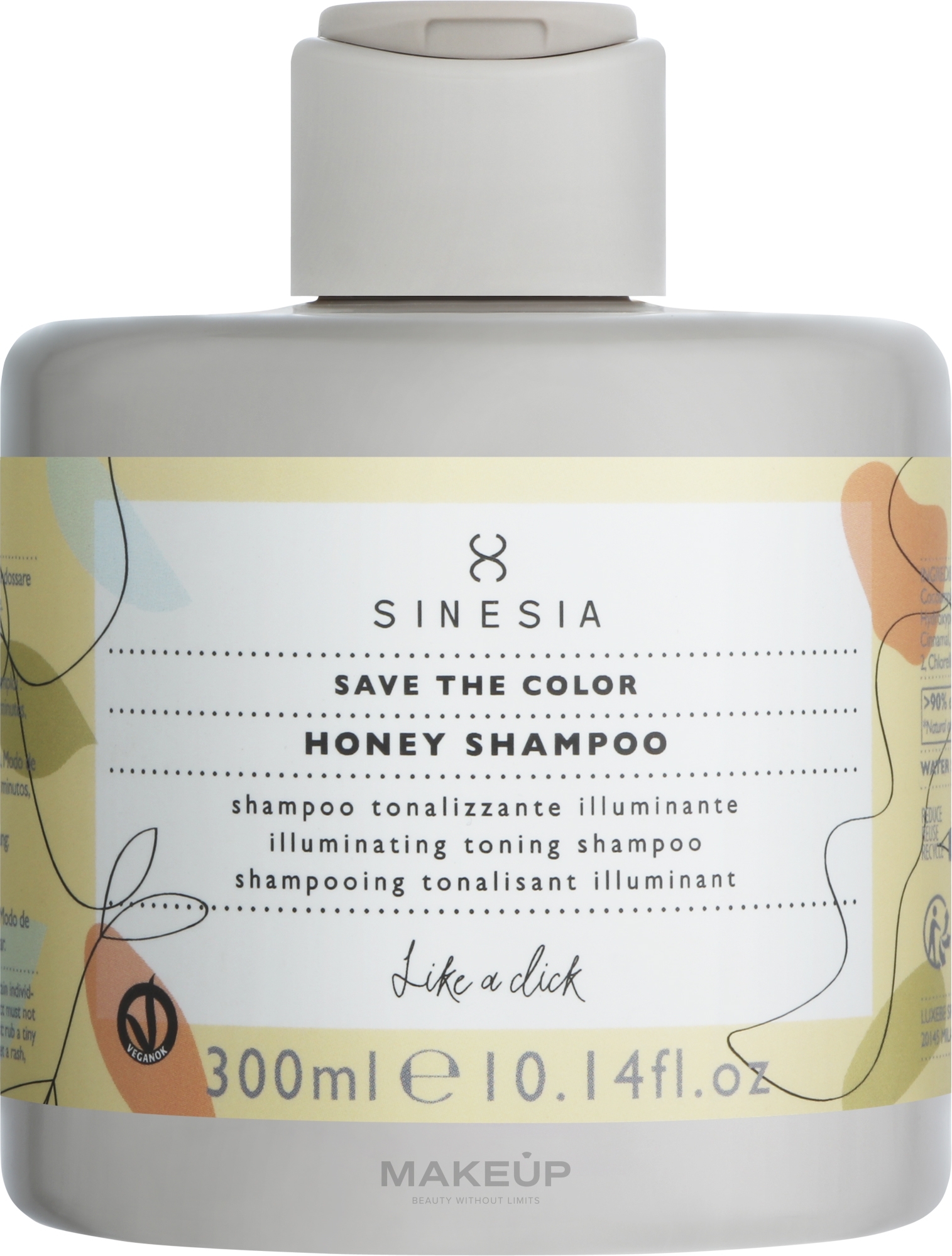 Тонирующий шампунь для волос "Мед" с эффектом блеска - Sinesia Save The Color Honey Shampoo — фото 300ml