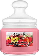 Ароматична свічка "Виноград, малина, грейпфрут" у банці - Nueva Formula Soy Wax Candle — фото N1