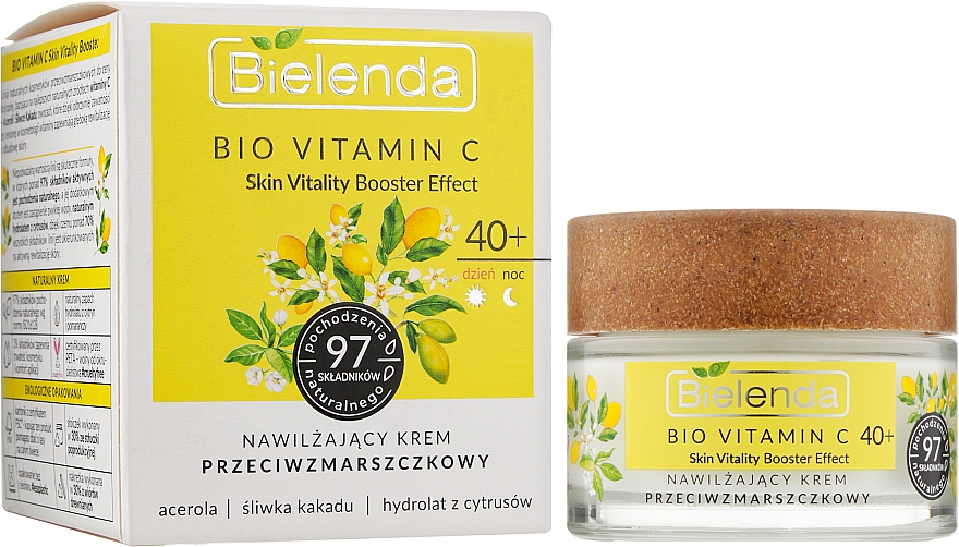Увлажняющий крем для лица от морщин 40+ день/ночь - Bielenda Bio Vitamin C — фото N2