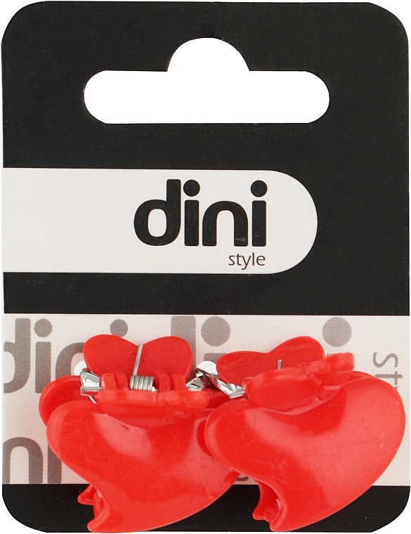 Крабик "Сердце", PZ-898, красный - Dini Style — фото N1
