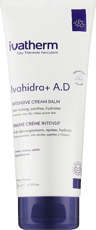 Интенсивный бальзам для восстановления липидов - Ivatherm Ivahidra+ A.D Intensive Cream Balm — фото N1