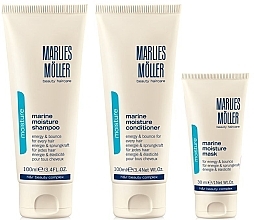 Духи, Парфюмерия, косметика Набор по уходу за волосами - Marlies Moller Marine Moisture (sh/100ml + cond/100ml + mask/30ml)