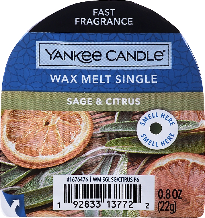 Ароматичний віск - Yankee Candle Classic Wax Sage & Citrus — фото N1