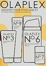 Набор - Olaplex Smooth Your Style Hair Kit (h/elixir/30ml + h/ser/20ml + h/cr/100ml + h/oil/7.5ml) — фото N1