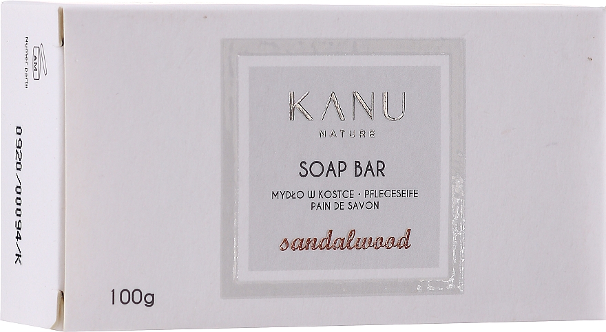 Шматкове мило "Сандалове дерево" для рук і тіла - Kanu Nature Soap Bar Sandalwood — фото N1