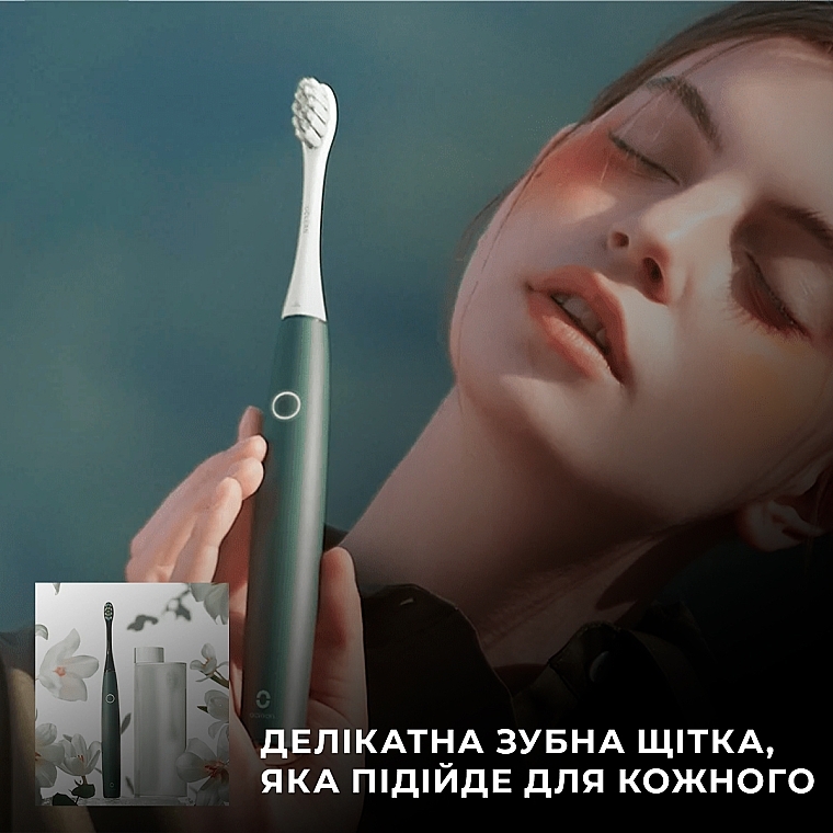 Електрична зубна щітка Oclean Air 2T Green, футляр, настінне кріплення - Oclean Air 2T Electric Toothbrush Green — фото N22