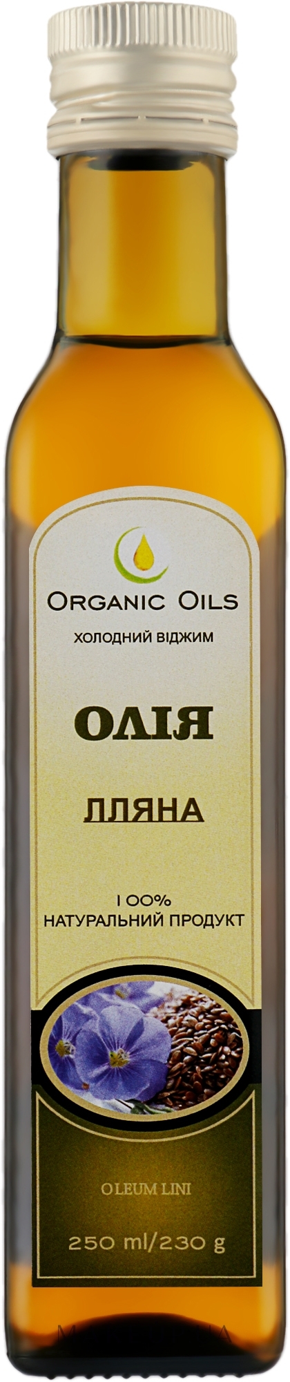 Масло льняное - Organic Oils — фото 250ml