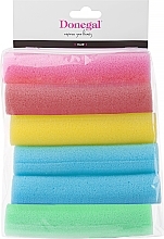 Бигуди-папильотки, широкие, 9253 разноцветные, 6 шт, вариант 3 - Donegal Sponge Rollers — фото N1