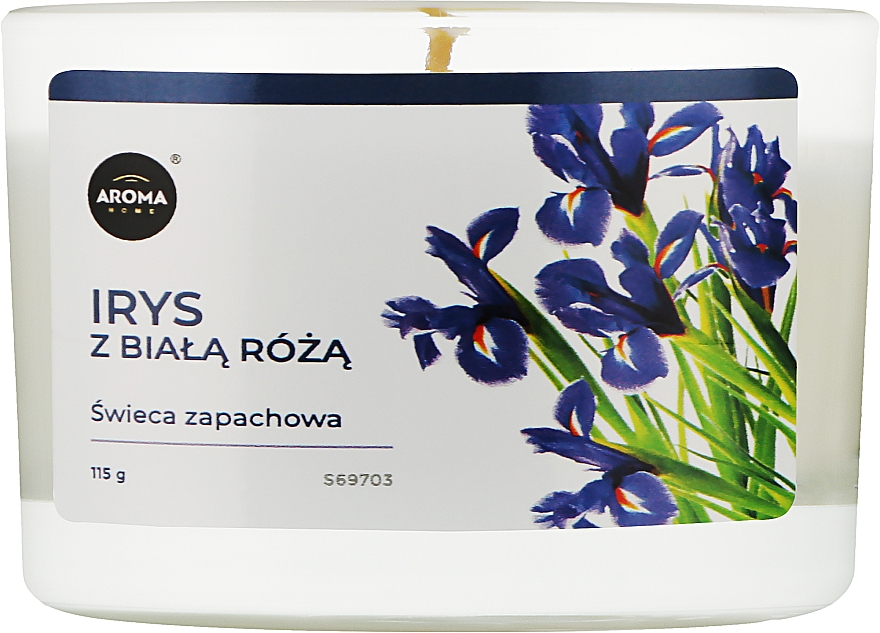 Aroma Home Basic Iris With A White Rose - Ароматична свічка