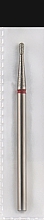 Парфумерія, косметика Фреза алмазна, закруглений циліндр, 3,0 мм L-1,4 мм, червона - Head The Beauty Tools