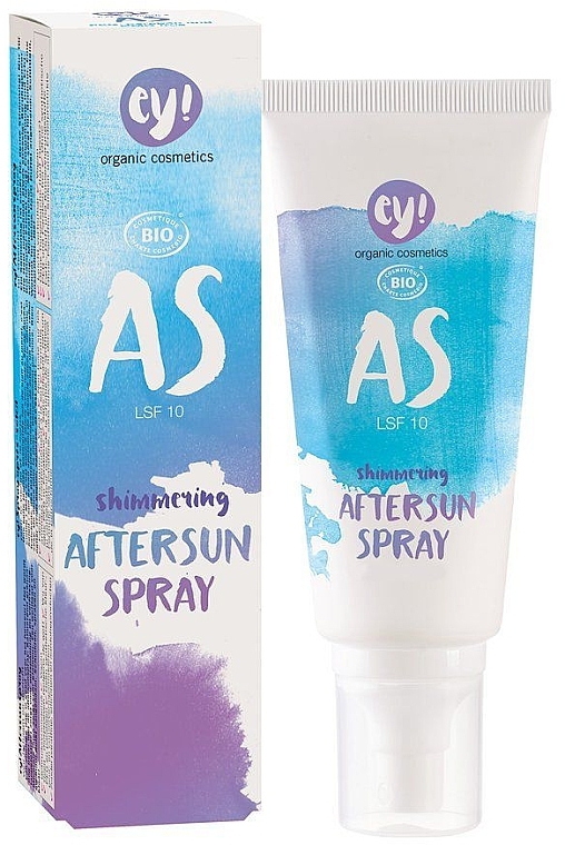 Солнцезащитный спрей SPF10 - Ey! Organic Cosmetics Shimmering Aftersunspray Spray — фото N1