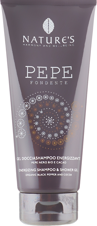 Енергетичний гель для душу і шампунь з чорним перцем - Nature's Dark Pepper Shampoo & Shower Gel — фото N2