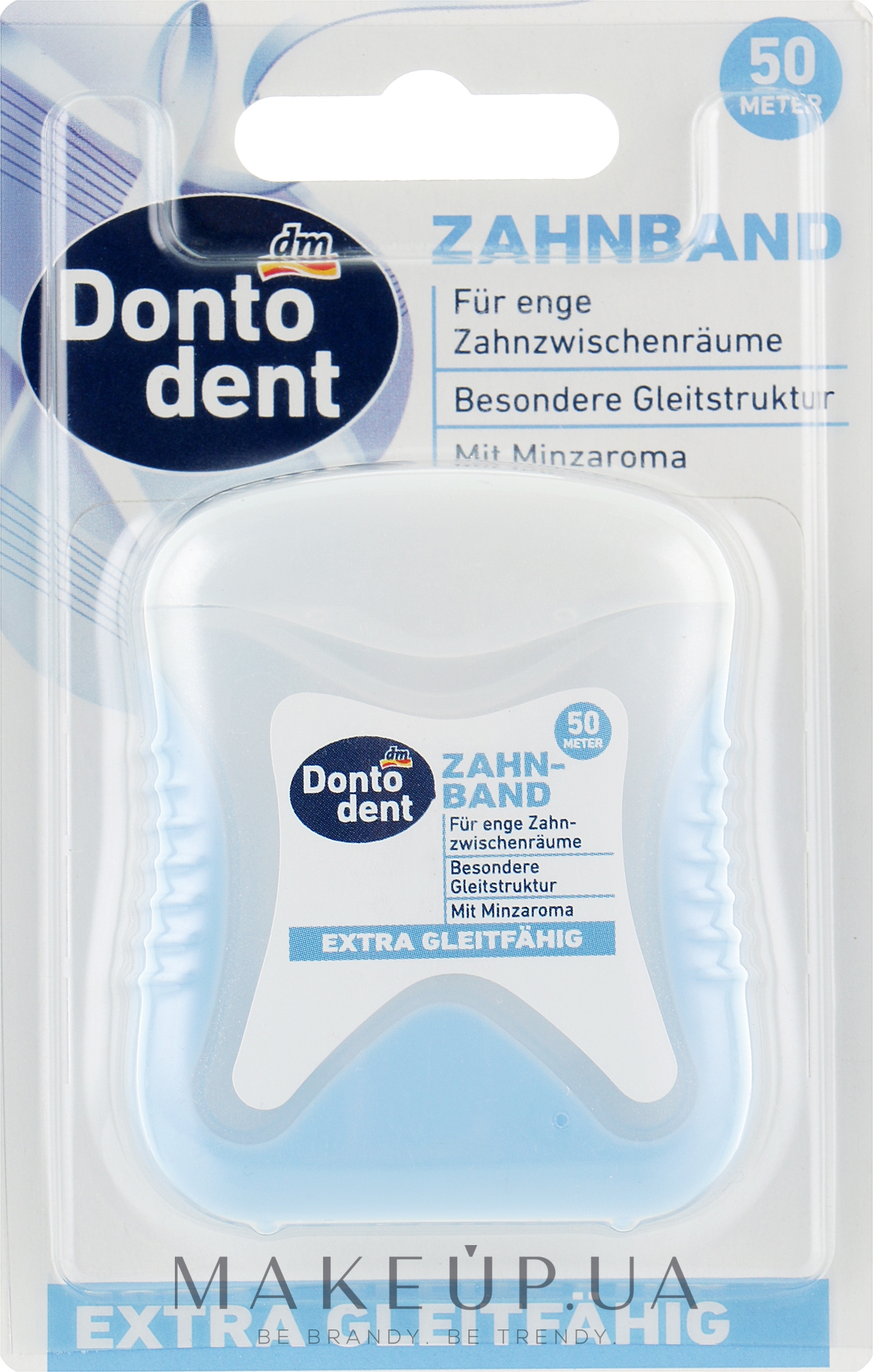 Зубна нитка з ароматом м'яти - Dontodent Extra Slippery — фото 50м