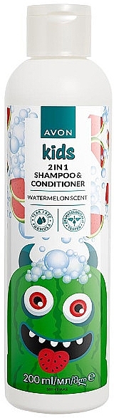 Шампунь и кондиционер 2в1 "Арбуз" - Avon Kids Watermelon Scent 2In1 Shampoo & Conditioner — фото N1