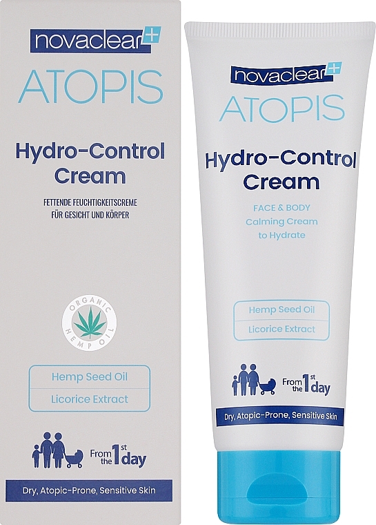 Зволожувальний крем для обличчя і тіла  - Novaclear Atopis Hydro-Control Cream — фото N4