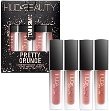 Набір помад - Huda Beauty Pretty Grunge Liquid Matte Lip Quad (lipstick/4х1.9ml) — фото N1