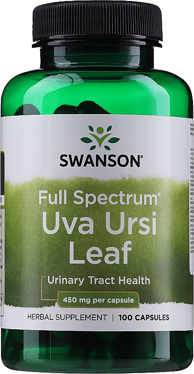 Пищевая добавка "Ува урси лист", 450мг - Swanson Uva Ursi Leaf 450 mg — фото N1
