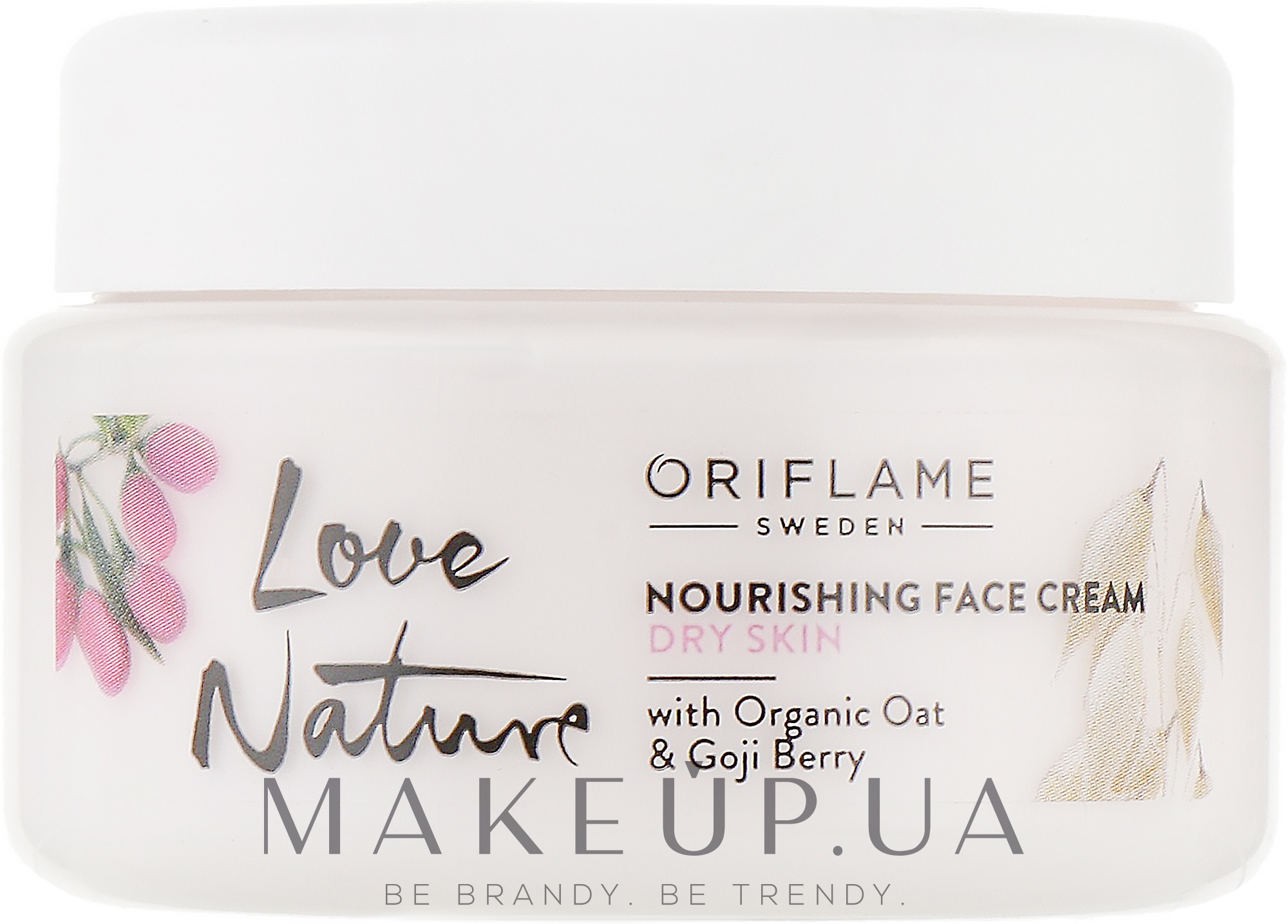 Живильний крем для обличчя з органічним вівсом і ягодами годжі - Oriflame Love Nature — фото 50ml