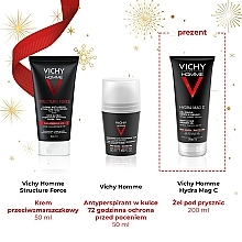 Набір - Vichy Homme Structure Force (moisturiser/50ml + deo/50ml + sh/gel/200ml + pouch) — фото N3