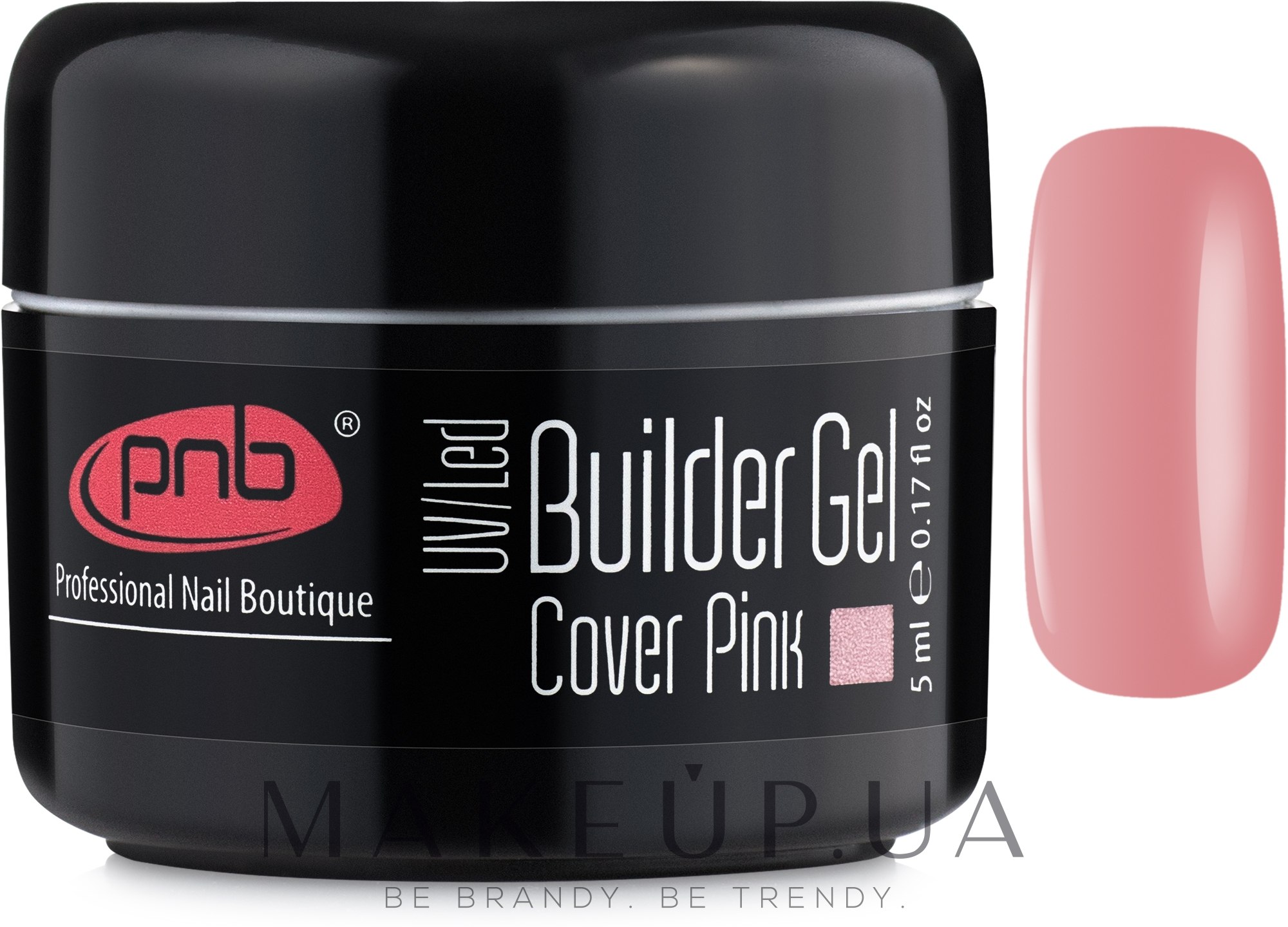 Моделирующий гель камуфлирующий розовый - PNB UV/LED Builder Gel Cover Pink (мини) — фото 5ml