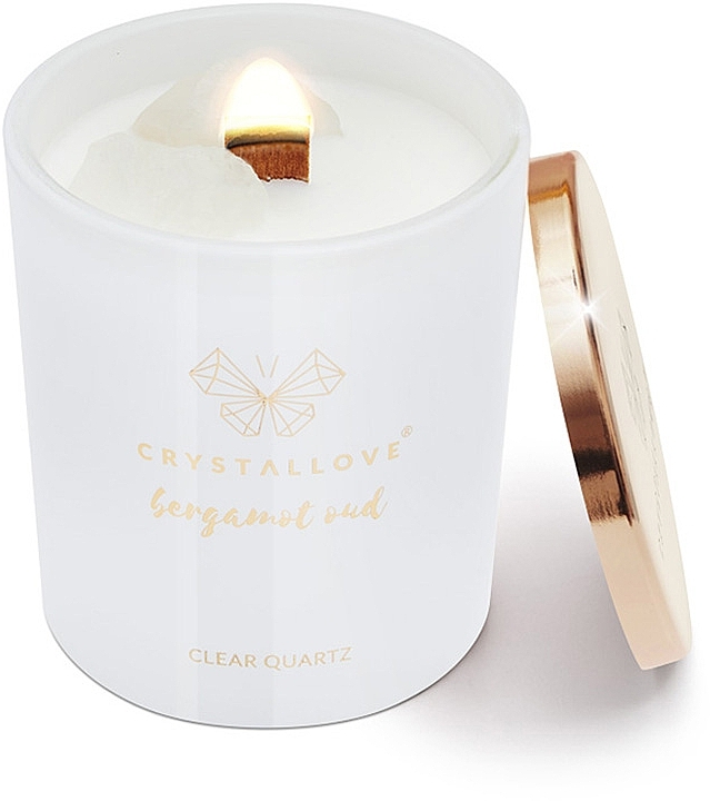 Соєва свічка з гірським кришталем і бергамотовим удом - Crystallove Soy Candle with Rock Crystal Bergamot Oud — фото N6