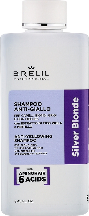 Шампунь для нейтралізації жовтизни - Brelil Silver Blonde Treatment Anti-Yellowing Shampoo — фото N1