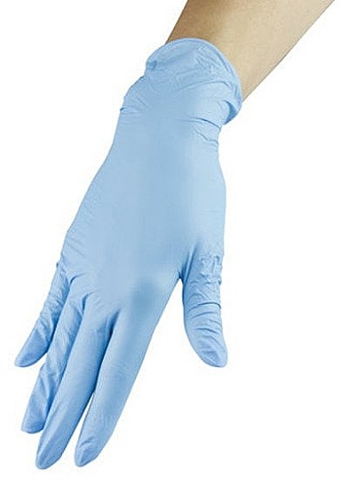 Перчатки нитриловые, голубые, размер M - NeoNail — фото N1