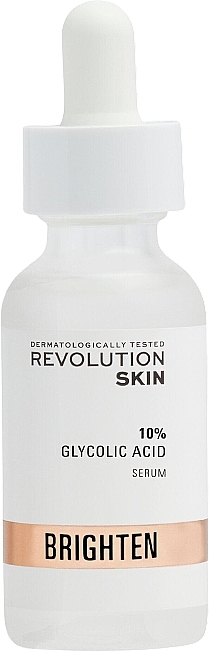 Зволожувальна сироватка для обличчя з гліколевою кислотою 10% - Revolution Skincare 10% Glycolic Acid Brighten Serum — фото N1