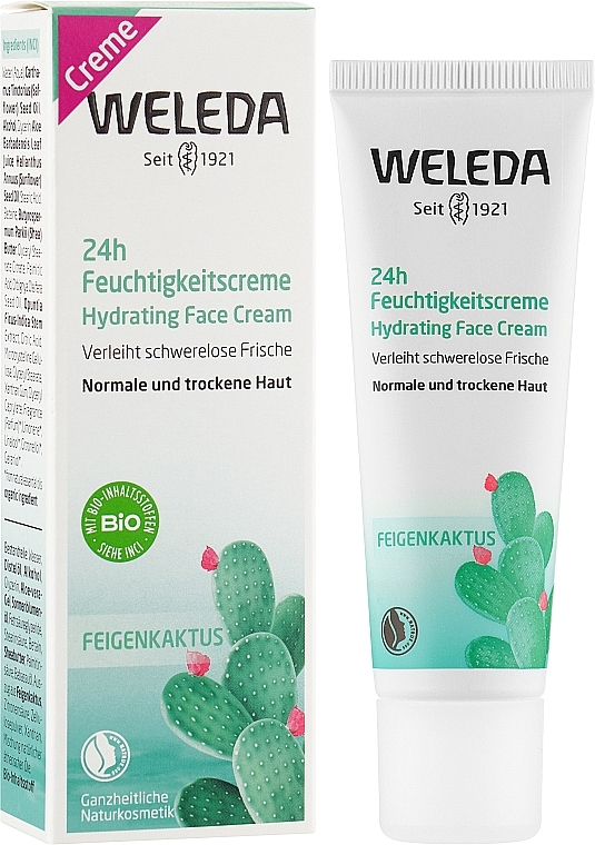 УЦЕНКА Крем для лица "Кактус Опунция. 24 часа увлажнение" - Weleda 24H Hydrating Face Cream * — фото N2