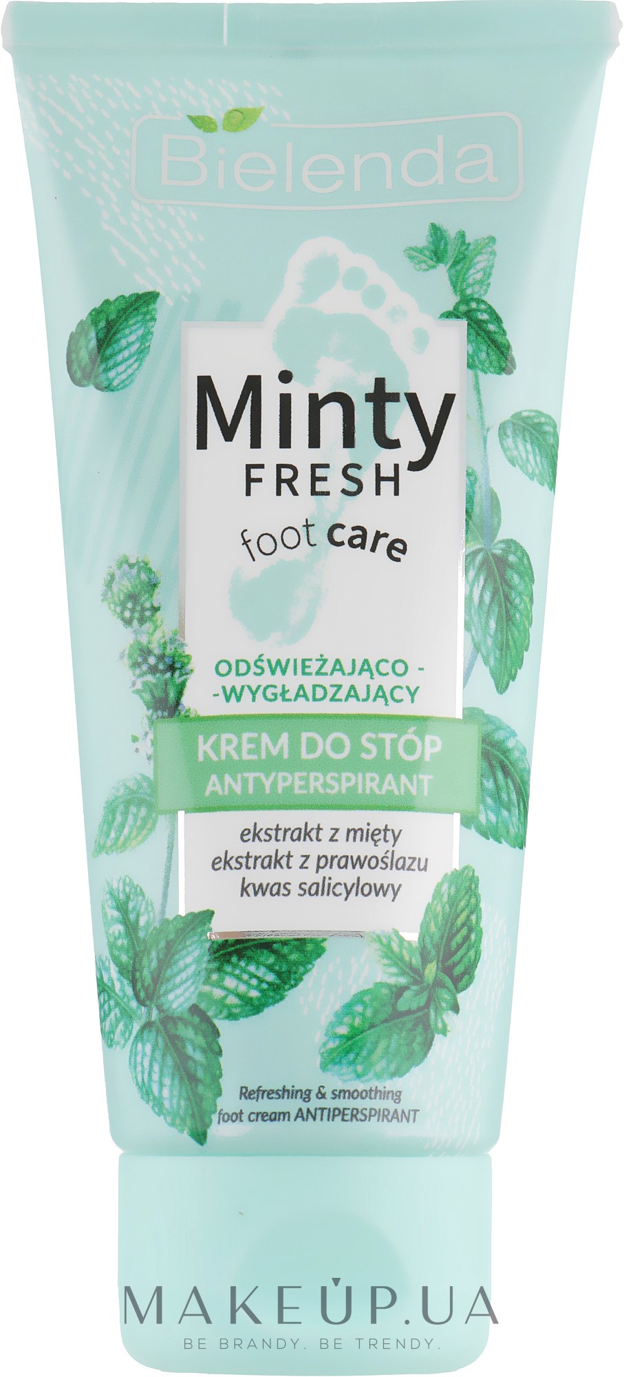 Крем-антиперспирант для ног, освежающий и разглаживающий - Bielenda Minty Fresh Foot Care Antiperspirant Refreshing & Smoothing Cream — фото 100ml