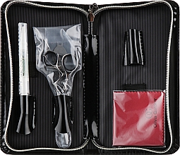 Ножиці для стрижки волосся, чорний лакований чохол - Olivia Garden PrecisionCut 5.0 — фото N3
