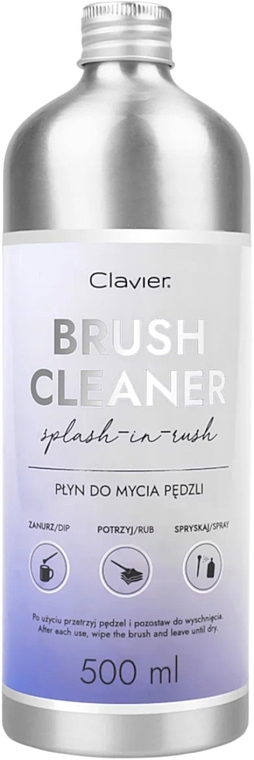 Профессиональная жидкость для чистки кистей с натуральной и синтетической щетиной - Clavier Brush Cleaner  — фото N1