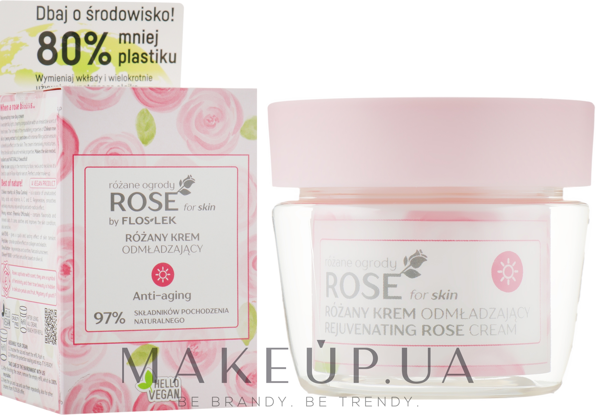 Крем для обличчя проти зморщок денний - Floslek Rose For Skin Rose Gardens Anti-Aging Day Cream — фото 50ml