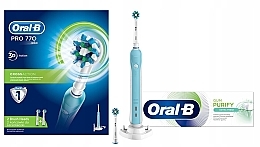 Парфумерія, косметика Набір - Oral-B Pro 770 Cross Action Set (t/paste/75ml + t/brush/1pcs)