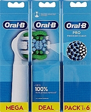 Парфумерія, косметика Змінна насадка для електричної зубної щітки EB20, 6 шт. - Oral-B Precision Clean EB20