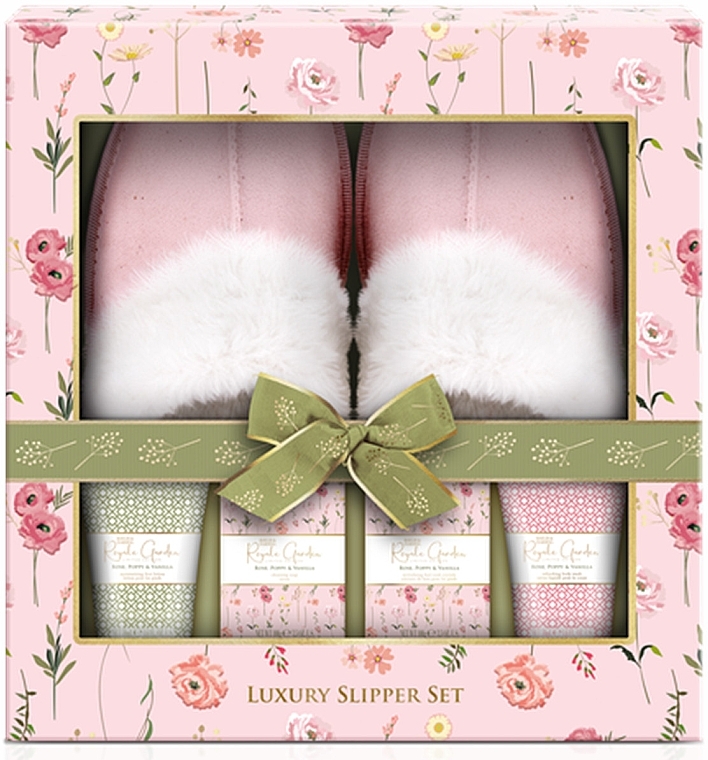 Набор, 5 продуктов - Baylis & Harding Royale Garden Rose, Poppy & Vanilla Luxury Slipper Gift Set — фото N1