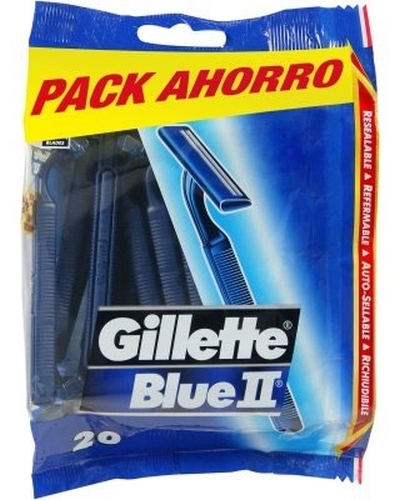 Набор одноразовых станков для бритья с двойным лезвием, 20шт - Gillette Blue II Pack — фото N1