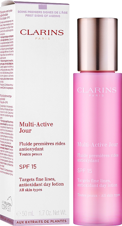 Денний лосьйон для усіх типів шкіри - Clarins Multi-Active Antioxidant Day Lotion SPF15 — фото N2