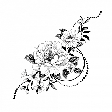 Флеш-тату переводные "Графические цветы" - Arley Sign — фото N2