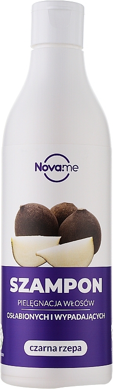Зміцнювальний шампунь для волосся "Чорна ріпа" - Novame — фото N1