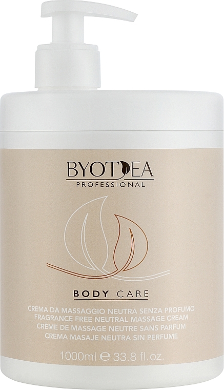 Крем для масажу нейтральний без запаху - Byothea Body Care Fragrance free Neutral Massage Cream (з помпою) — фото N1