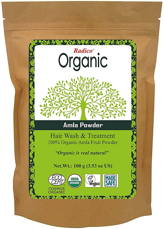 Органічний порошок амли для волосся - Radico Organic Amla Powder — фото N1