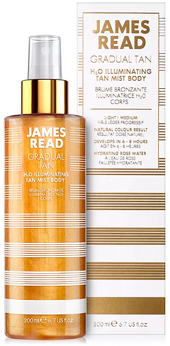 Спрей зволожувальний для тіла - James Read Gradual Tan H2o Illuminating Body Mist — фото N1