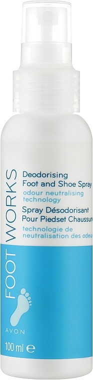 Спрей для ніг, від неприємного запаху - Avon Foot Works Deodorising Foot Spray — фото N1