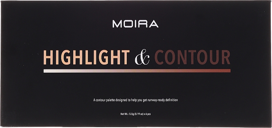 Палетка для контурування обличчя - Moira Highlight & Contour Palette — фото N2