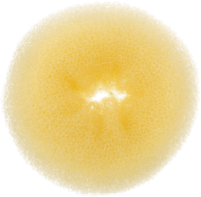 Валик для прически, круглый, светлый, 110 мм - Lussoni Hair Bun Ring Yellow