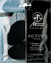 Губка для зняття макіяжу з активованим вугіллям - Martini Spa — фото N1
