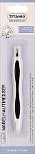 Нож для удаления кутикулы, серый - Titania Softtouch — фото N1