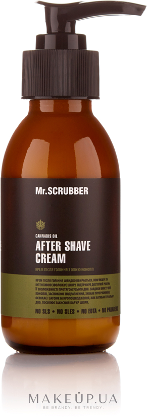Крем після гоління з олією коноплі - Mr.Scrubber Man After Shave Cream — фото 100ml