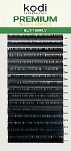 Парфумерія, косметика Накладні вії Butterfly Green C 0.15 (16 рядів: 7/8/9/10/11/12/13/14) - Kodi Professional